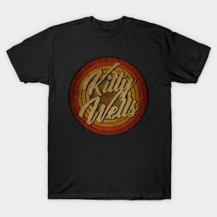 arjunthemaniac,circle vintage retro faded Kitty Wells T-Shirt